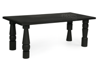 Table à manger rectangulaire élégante en bois massif, fabrication artisanale, design durable et moderne, choix de bois naturel (mangue/Sheesham/chêne) pour hôtel