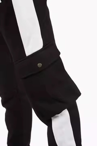 Pantalon de jogging décontracté pour homme, haute qualité, automne, en coton infroissable, avec braguette zippée, logo personnalisé, coupe droite, vente en gros - Product Image 3