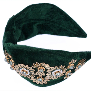 Handmade Multi-Color Embroidery Hairband for Women and Girls Game Day Collection <b>Headband</b> for Sale - Product Image 2