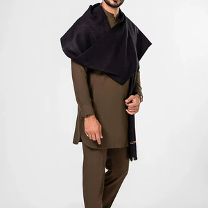 Hot Sale Winter Men's Shawl Custom Made with Logo Printed Breathable Solid Fashionable Ethnic <b>Scarf</b> Embroidery Pakistan - Product Image 2