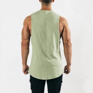 Camisetas sin Mangas de Algodón Grueso con Cuello Redondo Clásico y Hombros Caídos para Hombre - Product Image 3