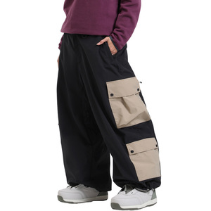 Pantalones de nieve holgados para hombre de talla grande con diseño de tendencia, pantalones de esquí aislantes transpirables impermeables, ropa holgada cálida para invierno y exteriores - Product Image 3