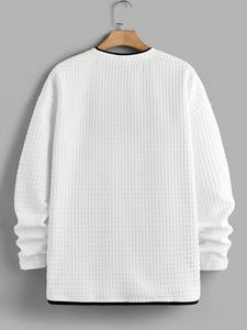 ชุดวอร์มผู้ชายผ้าฟลีซลายวาฟเฟิล ชุดออกกำลังกาย ขายส่ง B2B ชุดกีฬา แบรนด์ส่วนตัว ชุดวอร์มฝึกซ้อม รับผลิตแบบ OEM พร้อมสกรีนโลโก้ - Product Image 4