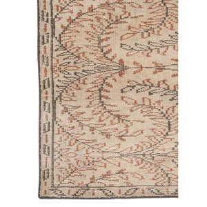 Alfombra de Lana Anudada a Mano Vintage, Rectangular, con Patrón Abstracto en Rosa y Morado, para Sala de Estar, Pasillo, de Pelo Largo, Pae-1688(Fr) - Product Image 4