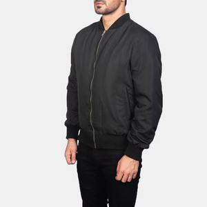 Veste bomber en vente chaude avec doublure intérieure matelassée et col côtelé pour hommes, veste pour hommes de la rue principale, matière nylon - Product Image 3