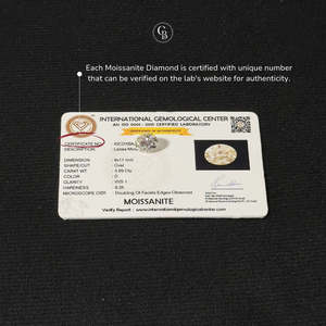 Diamant Moissanite Certifié D VVS1 Coupe Ovale Libre - Product Image 4