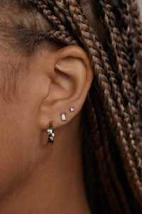 High Quality Design Hoops <b>Earrings</b> Vintage Jewelry 0.02ctw Round Cut Natural Diamond 14K Yellow <b>Gold</b> Hoop <b>Earrings</b> <b>for</b> Women <b>Men</b> - Product Image 4