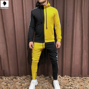 Custom Men's Streetwear Two-Piece Set <b>Stacked</b> Tracksuit with Hooded Sweatshirt & <b>Joggers</b> Uniform Cargo Track Suit - Product Image 5
