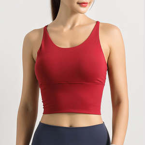 Gym Removable Padding Fully Customised Girl Fitne Fitness Woman Support Heavy <b>Racerback</b> Padded Sport <b>Bra</b> - Product Image 1