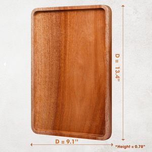 Bandeja de servicio de madera rústica para uso doméstico en hoteles y restaurantes al mejor precio - Product Image 3