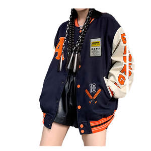 Chaqueta recortada personalizada Chaquetas de mujer con manga de cuero Servicio de OEM y ODM B2B Proveedor de fábrica al por mayor - Product Image 2