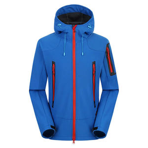 Veste de pluie imperméable à logo personnalisé pour hommes, veste extérieure souple coupe-vent, veste de sport, de trekking, de travail pour hommes - Product Image 5