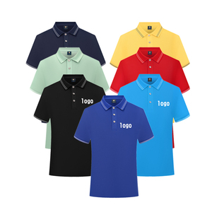 เสื้อโปโลกีฬาผ้าฝ้ายแห้งเร็วสำหรับผู้ชายเสื้อกอล์ฟผ้าคอตตอน100% 100% โลโก้ตามสั่ง - Product Image 1