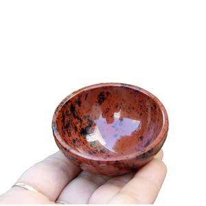 Material de piedras preciosas de alta calidad, cuenco de obsidiana de caoba, producto de piedra Natural, cuenco de cristal curativo de piedras preciosas para Decoración - Product Image 3