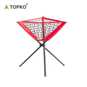 TOPKO di alta qualità portatile rete da Baseball Softball Ball Caddy Stand per Batting Pitching Training Ball