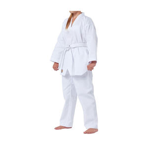 Traje de Taekwondo de 2 piezas de alta calidad unisex, estampado de logotipo personalizado, equipo de rendimiento de entrenamiento de artes marciales ajustable para adultos - Product Image 4