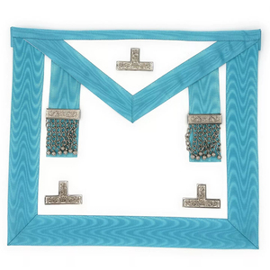 ผ้ากันเปื้อน Masonic ที่กำหนดเองได้สามชิ้นต้นแบบเลือกผู้เชี่ยวชาญภาษาอังกฤษสีม่วงขอบทองปัก - Product Image 5