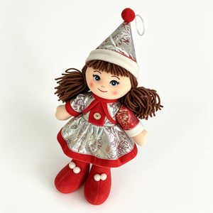 customized Festive Holiday Fabric Plush <b>Doll</b> Pair,Christmas Elf Cloth Rag <b>Doll</b> Set,Xmas Ornament Textile <b>Dolls</b> - Product Image 4