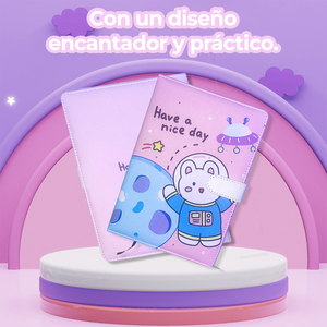 Cuaderno Kawaii A5 con 100 Hojas Acolchadas, Cierre Magnético, Cubierta de Papel, Estilo Espiral, para Oficina o Regalo - Product Image 1