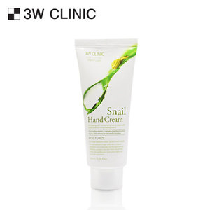 Crème hydratante pour les mains 3W Clinic Snail 100ml, vegan, blanchissante, nourrissante, lotion biologique, acide hyaluronique, vitamine C, vitamine-OEM - Product Image 1