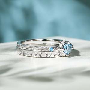 ชุดแหวนแฟชั่นเงินสเตอร์ลิงลายดวงอาทิตย์และดวงจันทร์เจลิยา - Product Image 6