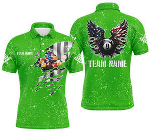 Polo reversible de alta calidad para hombre, camisetas populares de billar y piscina disponibles al por mayor - Product Image 5