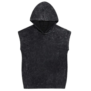 2025 Conjunto de moda de lavado ácido personalizado para hombres y mujeres Pantalones cortos con pechera con y sin relleno OEM Demanda sin mangas - Product Image 2