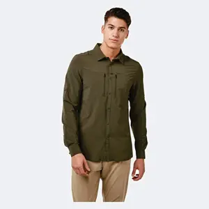 <b>Men's</b> Casual Workwear Outdoor Sports <b>Shirt</b> Quick Dry Nylon Safari Clothing Manufactured Cotton <b>Flannel</b> Fishing Tactical - Product Image 2
