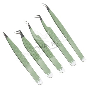 แหนบต่อขนตาแบบกำหนดเองเครื่องมือต่อขนตาส่วนบุคคลสำหรับช่างแต่งขนตาและมืออาชีพ - Product Image 5