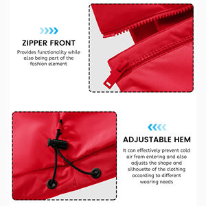 Veste d'hiver matelassée à fermeture éclair avant, coupe-vent, manches longues, pour femme, nouvelle collection 2026, veste d'extérieur - Product Image 4