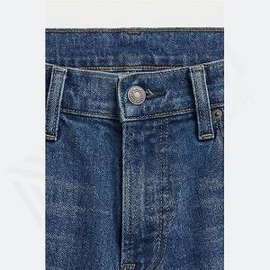 Pantalons en jean vintage pour hommes en coton délavé, coupe ample, jambe droite, taille mi-haute, grande taille, décontractés, personnalisables - Product Image 4