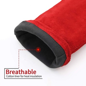 Guantes DE SEGURIDAD DE CUERO dividido de vaca de alta calidad Trabajo industrial Trabajo al aire libre Protección de manos con función anticorte Transpirable - Product Image 5