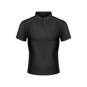 เสื้อโปโลลำลองคอวีสำหรับเด็กผู้ชายผ้าคอตตอนเนื้อนุ่มระบายอากาศได้ดีมีลายพิมพ์สีทึบ - Product Image 3