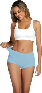 กางเกงชั้นในผู้หญิงแบบฮิปสเตอร์ ผ้าฝ้ายถักเนื้อนุ่ม ระบายอากาศได้ดี ยืดหยุ่น แห้งเร็ว เป็นมิตรต่อสิ่งแวดล้อม - Product Image 2