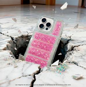 Étui support pour appareil photo avec paillettes liquides, 3 pièces détachables, protection d'écran en verre trempé 9D, protection 360°, couleurs scintillantes - Product Image 4