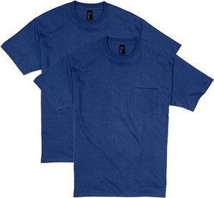 T-shirts pour hommes T-shirt à poche lourde avec logo personnalisé T-shirt vierge en coton 100% épais - Product Image 3