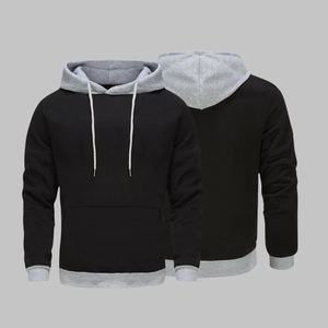 Fabrication conception personnalisée automne vente chaude hommes sweats à capuche décontracté 100% coton poche surdimensionné pull à capuche régulier - Product Image 3