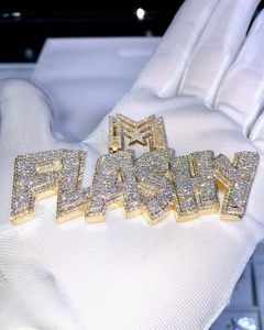 Moissanite High Quality 925 Sterling Silver Custom <b>Letter</b> VVS Clarity Diamond Pendant Passes Diamond Tester-Hip Hop Style - Product Image 1