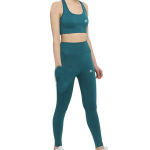 กางเกงเอวสูงและบราสำหรับผู้หญิงกางเกงฟิตเนสเอวสูงใส่ออกกำลังกายเล่นโยคะออกกำลังกายระบายอากาศได้ดี - Product Image 5