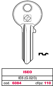 Chiave Asc Ie6 (g.Vac 3) Iseo - Product Image 1