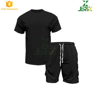 Ensemble décontracté 2 pièces pour homme grande taille, respirant et à séchage rapide, t-shirt à manches courtes et short, col rond, pour l'entraînement, la gym, l'été - Product Image 6