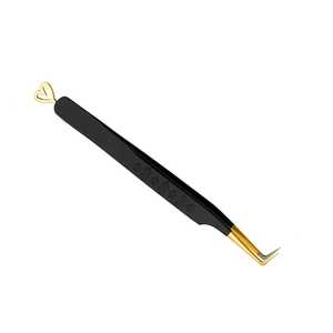 แหนบปลายขนตาสแตนเลสแบบปรับแต่งโลโก้ได้ตามต้องการอุปกรณ์ต่อขนตาสีชมพูรูปหัวใจ - Product Image 3