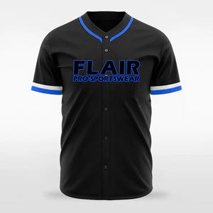 Maillots de baseball et de softball en polyester respirant personnalisables à col ras du cou avec motif imprimé sublimé - Product Image 2