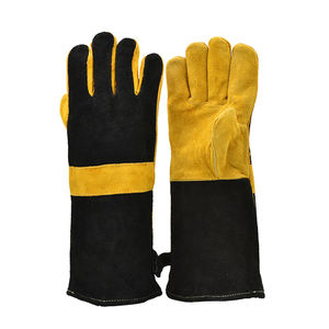 Trabajo de construcción Venta al por mayor Guantes de soldadura de cuero dividido de vaca resistentes al calor Guantes de cuero de Pakistán - Product Image 6