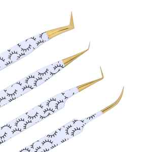 Pinzas Profesionales para Pestañas de Primera Calidad, Acero Inoxidable, Precisión, Multiusos, Duraderas, para Extensión de Pestañas - Product Image 2