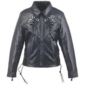 HMB-0292D VESTES EN CUIR FEMME MOTO ROSE MANTEAUX MODE VINTAGE BIKER VENTE EN GROS MANTEAU VÊTEMENTS - Product Image 6
