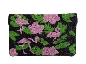 Pochettes sur le thème de la tendance florale des dames indiennes faites à la main de luxe de haute qualité avec des sacs à main de mode au design perlé complexe - Product Image 5