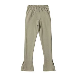 Conjunto de Sudadera con Capucha y Pantalones Acampanados de Alta Calidad, Estilo Urbano, Unisex, Color Azul Cielo, Lavado Ácido, para Invierno - Product Image 3