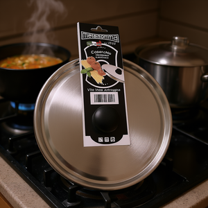 Metalsomma Tapa de Olla de Acero Inoxidable Cromado Pulido de 20 cm, Pieza de Utensilios de Cocina con Material de Acero Inoxidable 430 - Product Image 3