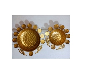 Calidad personalizada latón martillado Urli forma superior y tamaño Urli a bajo precio para la decoración del hogar - Product Image 3